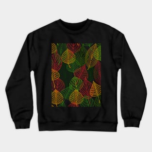 Colored Fall Leaves Pattern Crewneck Sweatshirt